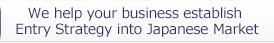 We help your business establish Entry Strategy into Japanese Market